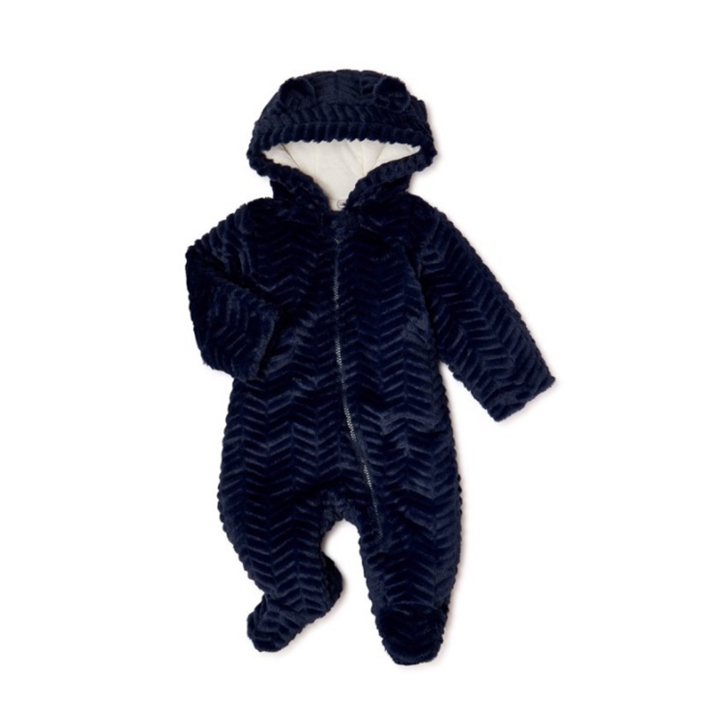 Wonder Nation baby boy Minky Snowsuit Pram Coat- size 0-3 months